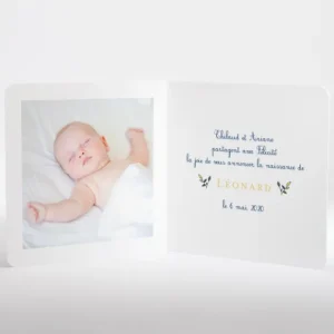 Faire-part de naissance A l'ombre du grand arbre*Faire-part Elégant New