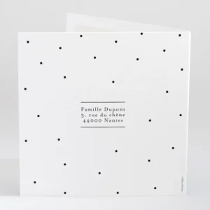 Faire-part de naissance A pois carre*Faire-part Elégant Fashion