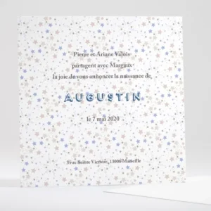 Faire-part de naissance Annonce etoilee*Faire-part Elégant Fashion
