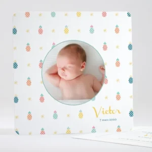 Faire-part de naissance Ananas*Faire-part Elégant Outlet