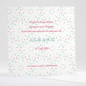 Faire-part de naissance Annonce etoilee*Faire-part Elégant Fashion