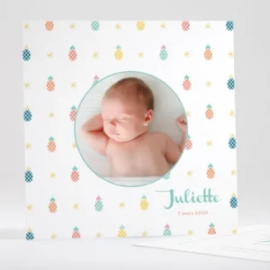 Faire-part de naissance Ananas*Faire-part Elégant Outlet