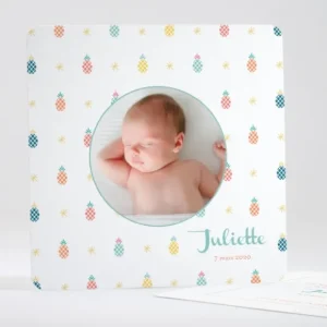 Faire-part de naissance Ananas*Faire-part Elégant Outlet