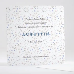 Faire-part de naissance Annonce etoilee*Faire-part Elégant Fashion