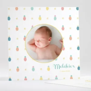 Faire-part de naissance Ananas*Faire-part Elégant Outlet