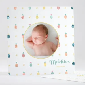 Faire-part de naissance Ananas*Faire-part Elégant Outlet
