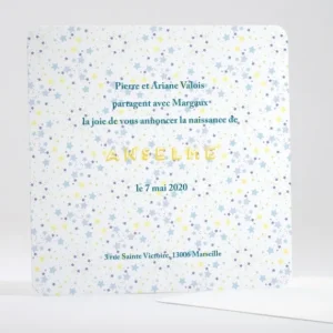 Faire-part de naissance Annonce etoilee*Faire-part Elégant Fashion