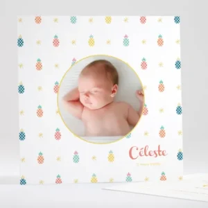Faire-part de naissance Ananas*Faire-part Elégant Outlet