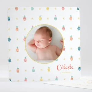 Faire-part de naissance Ananas*Faire-part Elégant Outlet