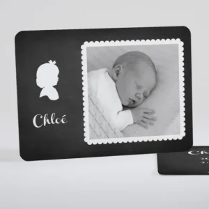 Faire-part de naissance Ardoise petit biscuit*Faire-part Elégant Hot