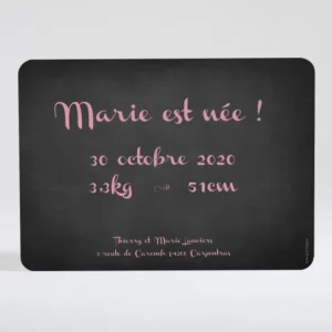 Faire-part de naissance Ardoise petit biscuit*Faire-part Elégant Hot