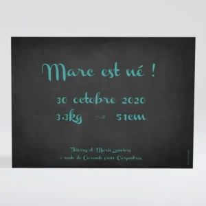 Faire-part de naissance Ardoise petit biscuit*Faire-part Elégant Hot