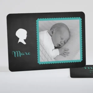 Faire-part de naissance Ardoise petit biscuit*Faire-part Elégant Hot