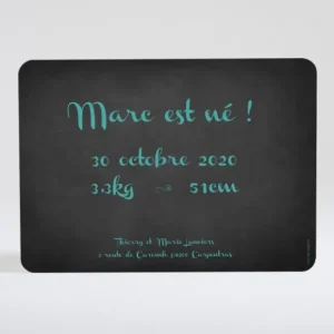 Faire-part de naissance Ardoise petit biscuit*Faire-part Elégant Hot