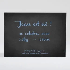 Faire-part de naissance Ardoise petit biscuit*Faire-part Elégant Hot