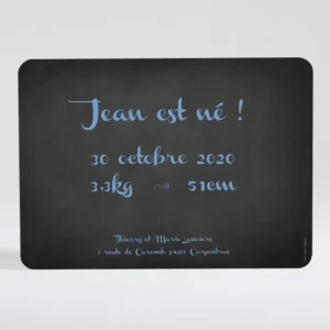Faire-part de naissance Ardoise petit biscuit*Faire-part Elégant Hot
