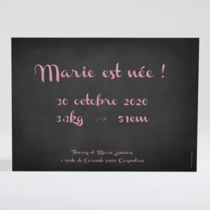 Faire-part de naissance Ardoise petit biscuit*Faire-part Elégant Hot