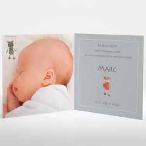 Faire-part de naissance Au pays des marionnettes*Faire-part Elégant Hot