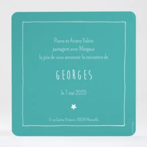 Faire-part de naissance Au pays des reves*Faire-part Elégant Best