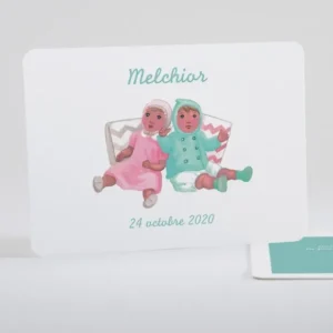 Faire-part de naissance Au pays des poupees*Faire-part Elégant New