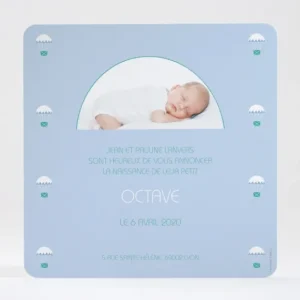 Faire-part de naissance Au pays des montgolfieres*Faire-part Elégant Sale
