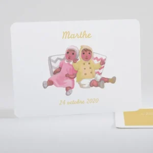 Faire-part de naissance Au pays des poupees*Faire-part Elégant New