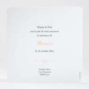 Faire-part de naissance Au vent*Faire-part Elégant Discount