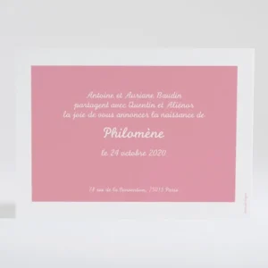 Faire-part de naissance Au pays des poupees*Faire-part Elégant New