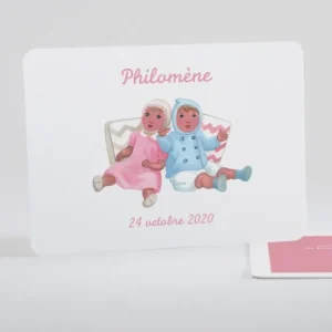 Faire-part de naissance Au pays des poupees*Faire-part Elégant New