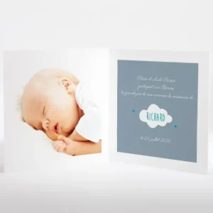 Faire-part de naissance Avion d'antan livret*Faire-part Elégant Discount