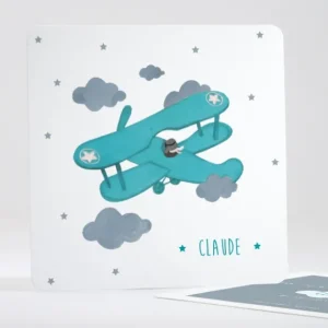 Faire-part de naissance Avion d'antan simple*Faire-part Elégant Clearance