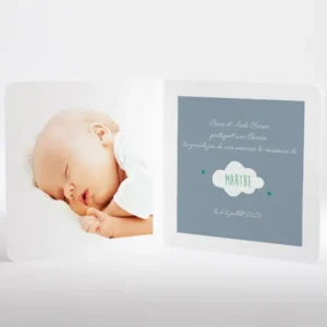 Faire-part de naissance Avion d'antan livret*Faire-part Elégant Discount