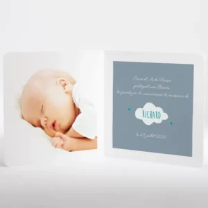 Faire-part de naissance Avion d'antan livret*Faire-part Elégant Discount