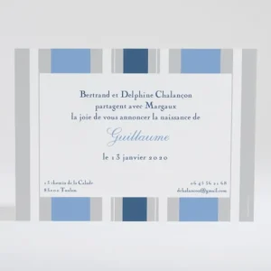 Faire-part de naissance Bayadere*Faire-part Elégant Sale