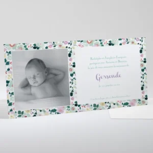 Faire-part de naissance Bandeau liberty*Faire-part Elégant Clearance