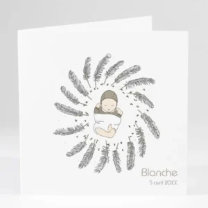 Faire-part de naissance Bal des plumes*Faire-part Elégant Sale
