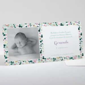 Faire-part de naissance Bandeau liberty*Faire-part Elégant Clearance
