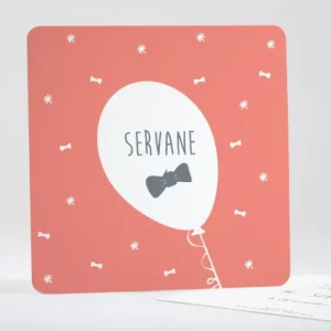 Faire-part de naissance Ballons et noeuds*Faire-part Elégant Hot