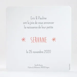 Faire-part de naissance Ballons et noeuds*Faire-part Elégant Hot