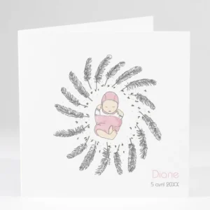 Faire-part de naissance Bal des plumes*Faire-part Elégant Sale
