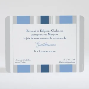 Faire-part de naissance Bayadere*Faire-part Elégant Sale