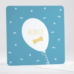 Faire-part de naissance Ballons et noeuds*Faire-part Elégant Hot