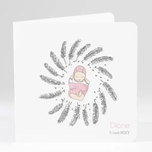 Faire-part de naissance Bal des plumes*Faire-part Elégant Sale