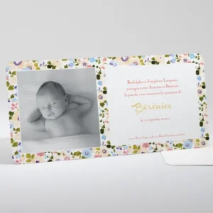 Faire-part de naissance Bandeau liberty*Faire-part Elégant Clearance