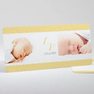Faire-part de naissance Bandeau zigzag*Faire-part Elégant Online