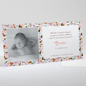 Faire-part de naissance Bandeau liberty*Faire-part Elégant Clearance