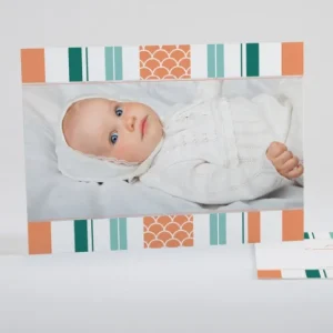 Faire-part de naissance Bayadere tendance*Faire-part Elégant Best