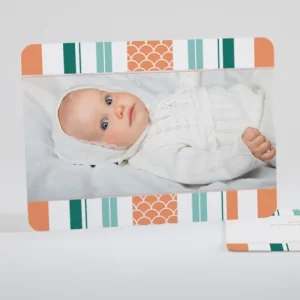 Faire-part de naissance Bayadere tendance*Faire-part Elégant Best