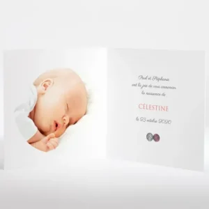 Faire-part de naissance Bebe lampions Fille*Faire-part Elégant Fashion