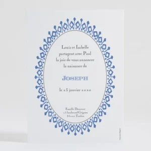Faire-part de naissance Berceau chic*Faire-part Elégant New